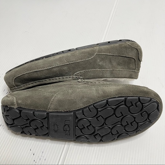 Ugg Mens Ascott Moccasin Slippers Suede GreySize 8 - Picture 12 of 16